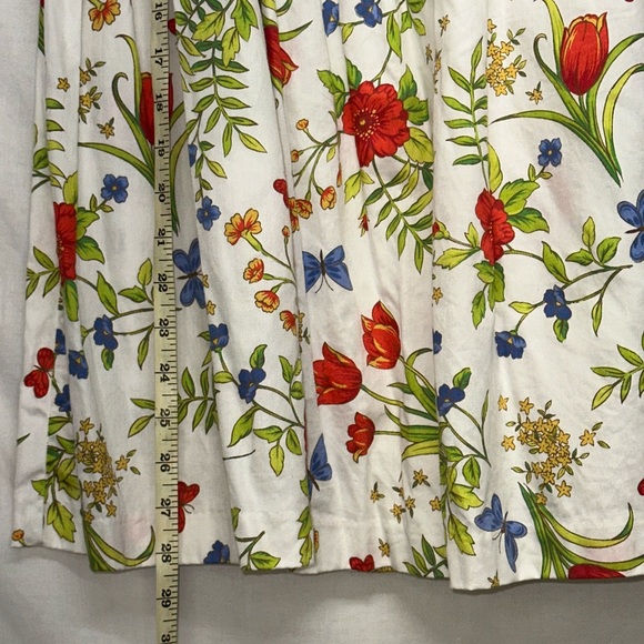 Willi-Smith Size 6 Cotton Floral‎ Tea length A line, with Side Zip. - Picture 6 of 7